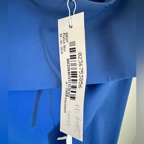 NWT Michelle Mason Wrap-effect satin-crepe midi skirt in Periwinkle - size 4 - Picture 7 of 7